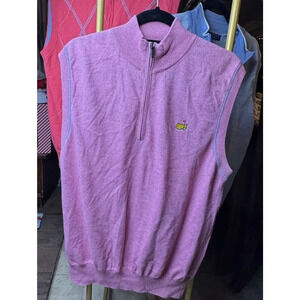 Master's Clubhouse collection Golf sweater vest XL Italy cashmere blend‎  Zip